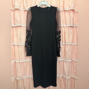 Shein black midi dress